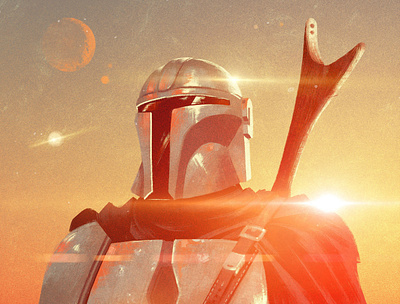 Mandalorian character digital film folioart graphic illustration rui ricardo sci fi star wars texture