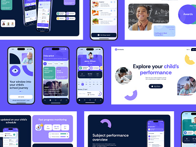 Case Study: School Education App Design animation app design design education graphic design interaction design interface landing page mobile motion graphics pupils school students ui user experience user interface ux web animation web design website