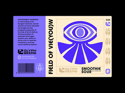 Glyph Beer 42 beer beer label branding eye human icon id label design logo packaging design psychology self smoothie beer sour ale symbol vision