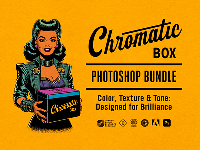 Chromatic Box - Photoshop Bundle actions chromatic box color kit colorama g.a.r.m. co. garm company growcase photoshop photoshop action set raw hide effect kit textures ultima seamless paper value bundle