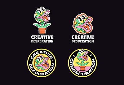 Creative Desperation logo 1930 1930s branding cartoon character design flytrap graphic design illustration logo mascot old cartoon old school venus vintage