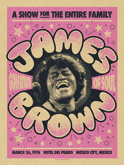 Shows I Wish I Went To #4 art design gigposter illustration jamesbrown lettering poster print texture typography