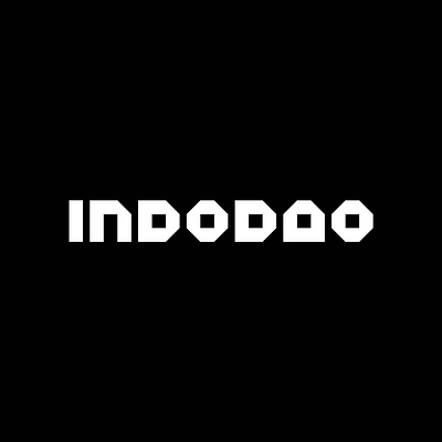 Indodao Logo black blockchain branding dao design digital ethereum icon illustration indonesia logo minimal money nft ui vector web3 white