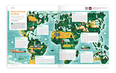 Maroon Spring 2023 - Research around the world daniele simonelli dsgn editorial illustration illustration map research students texas texture university vector world map