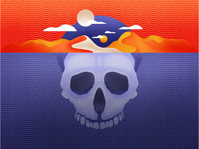 Why I LOVE drawing skulls | See caption abstract art artist digital drawing dune dunes environment grain illustration island landscape procreate remix remote series shading skull skulls texture