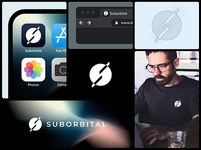 Suborbital Bento branding letter mark letter s logo mark orbit planet rotation