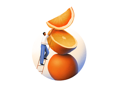 Oranges character illustration design digital illustration editorial editorial illustration flat graphic design graphic illustration illustration illustration work orange spot illustration texture vector