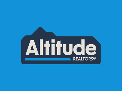 Altitude REALTORS® apparel badge branding cabin climb color icon identity illustration minimal modern mountain nature outdoors realtor retro ski snow type vintage