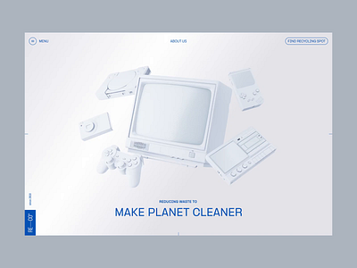Recycling Landing Page Concept pt.2 animated website best web design company website corporate website industrial landing page industrial website manufacturing website nonprofit website recycle app recycle website recycling recycling app web design