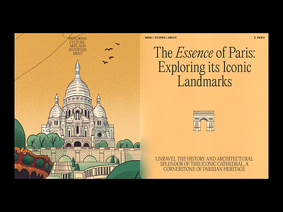 Paris City Guide Web Design animation branding city guide design graphic design illustration illustration art interaction design interface motion graphics paris ui user experience user interface ux web web design web marketing website website design